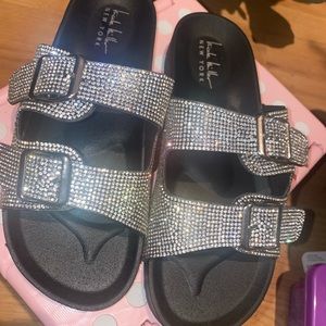 Nicole Miller Rhinestone Sandals